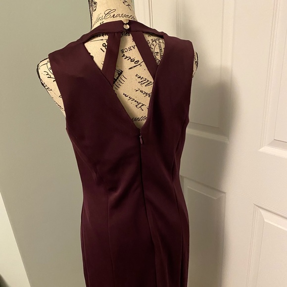 🎈Cleo sz 6 Keyhole wine claret sheath dress - Picture 8 of 12